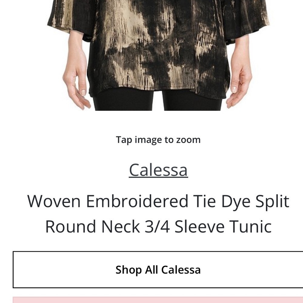 Calessa, Gorgeous Tie-Dye Woven Top, Tunic Style, Excellent Condition, S - Picture 6 of 14